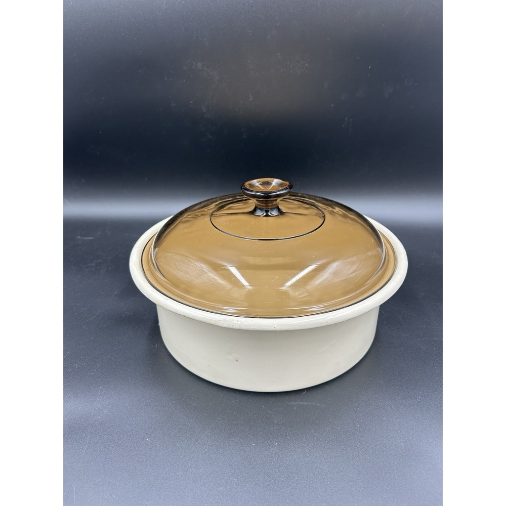 Rare PYREX Magnawave Perfection Jr Microwave Roaster Baking Dish Pan And Lid